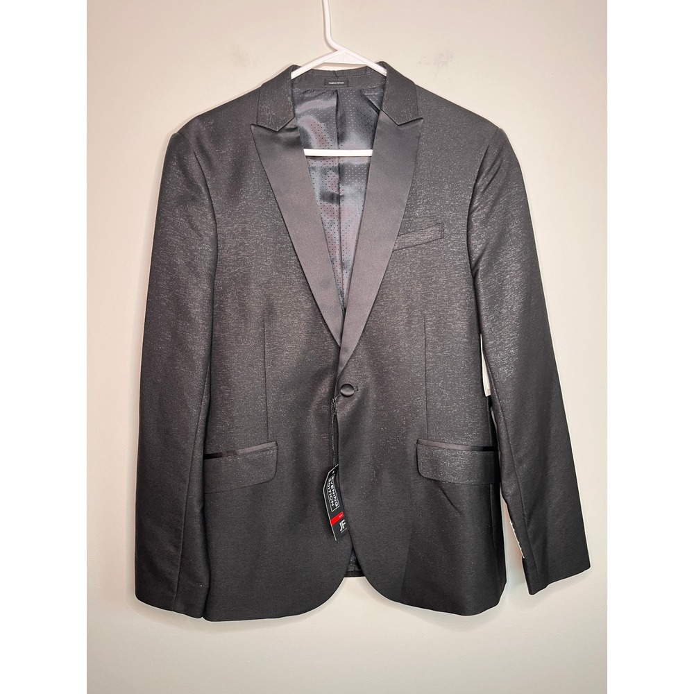 NWT J. Ferrar Evening Edition Black Shine Event Wedding Prom Slim Blazer 40 R